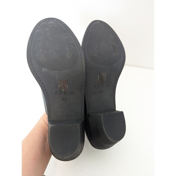 Kelsi Dagger Brooklyn Boots Womens Size 8.5 Gray Kenmare Soft Leather Heel Edgy - Picture 8 of 9